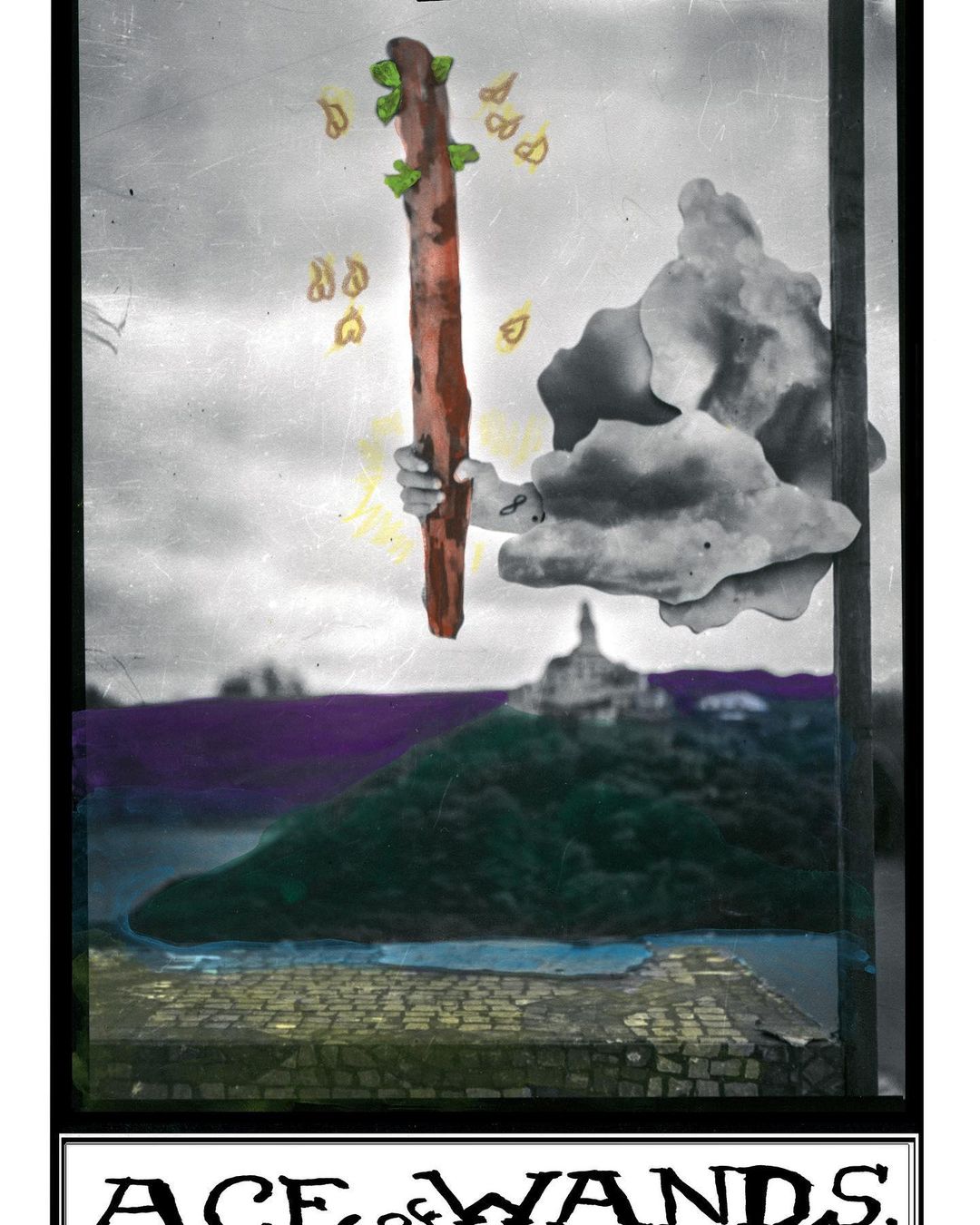 Ace of wands. Our new hand colored photographic tarot cards,JOURNEY TO THE TOWER…