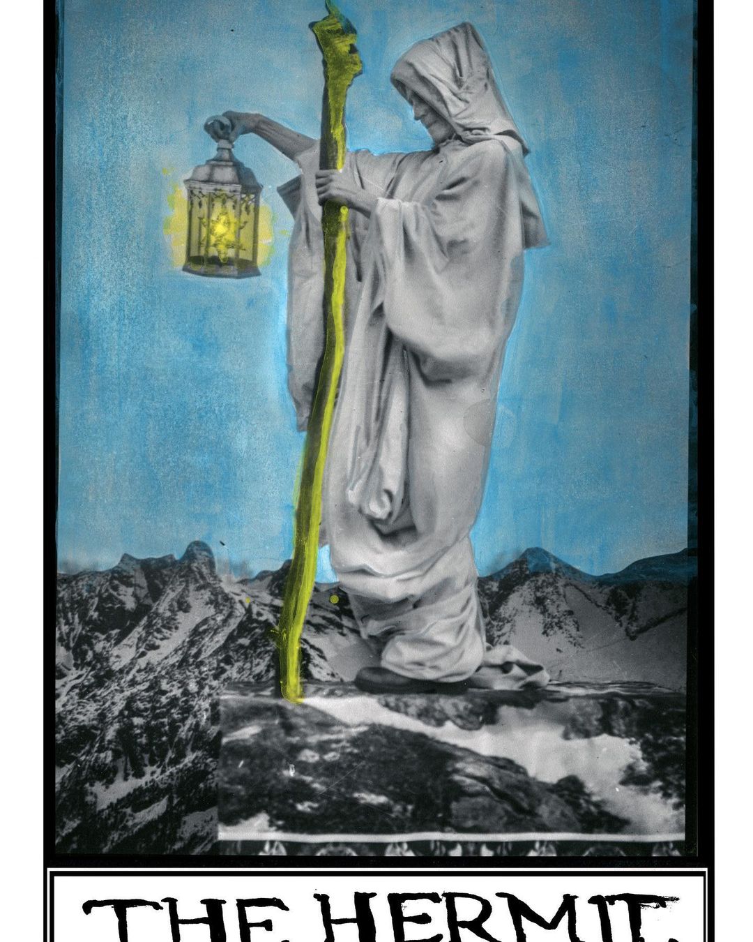 The hermit. Our new set of hand colored photographic tarot cards are ready for p…