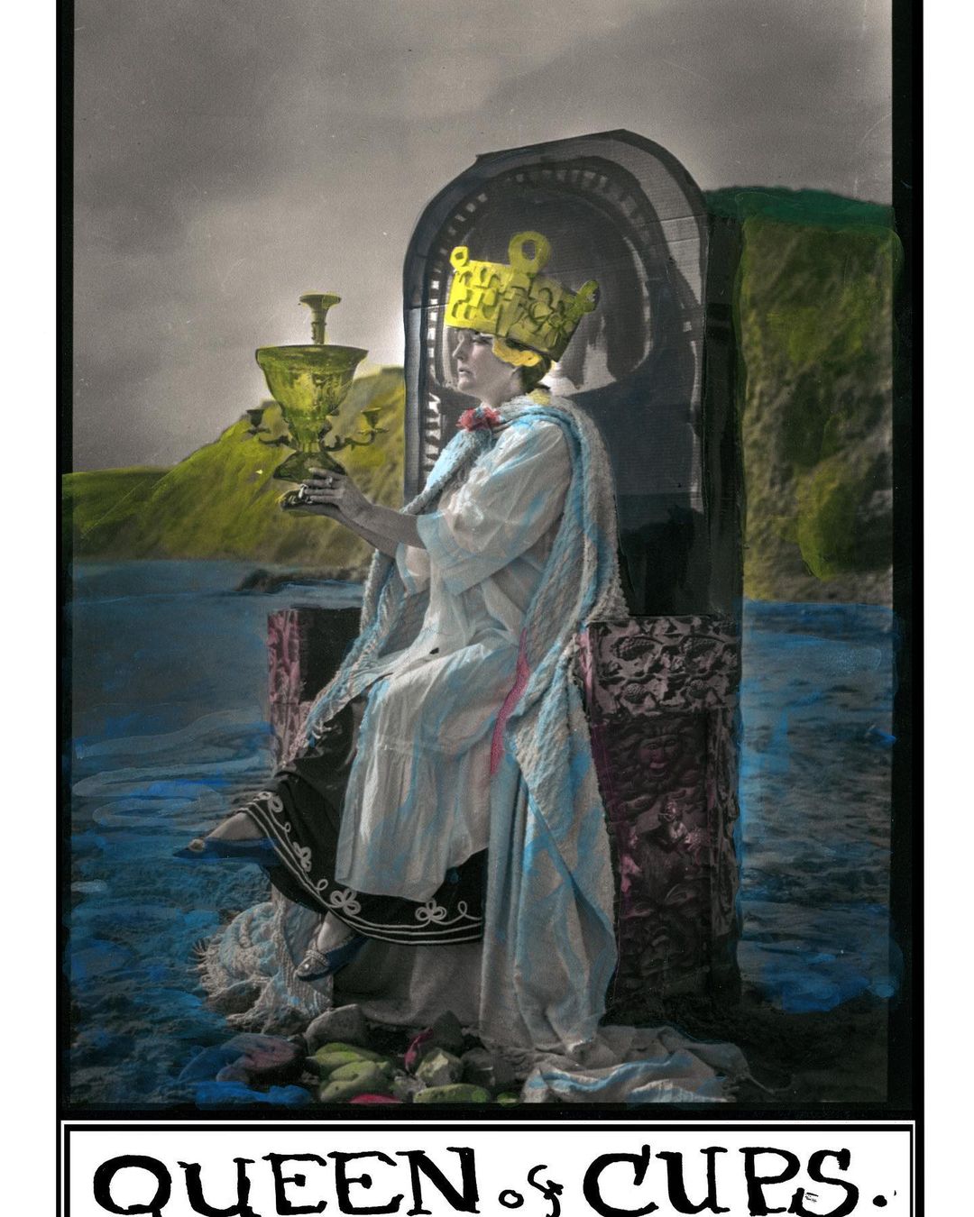 Queen of cups. Our new hand colored photographic tarot deck “JOURNEY TO THE TOWE…