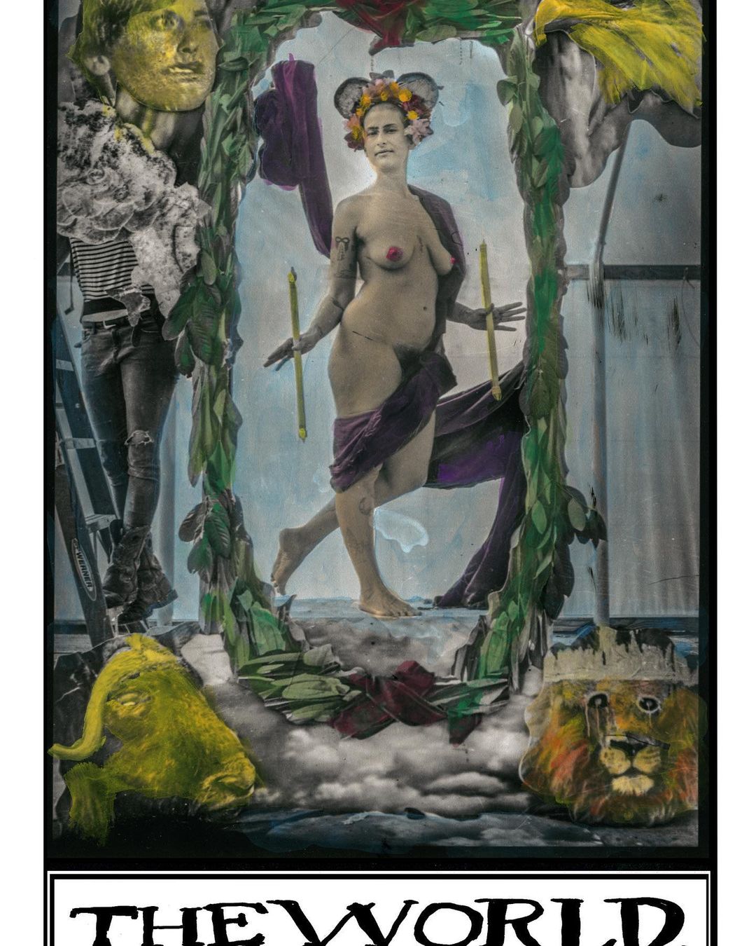 The world. Our new hand colored photographic tarot cards “JOURNEY TO THE TOWER “…