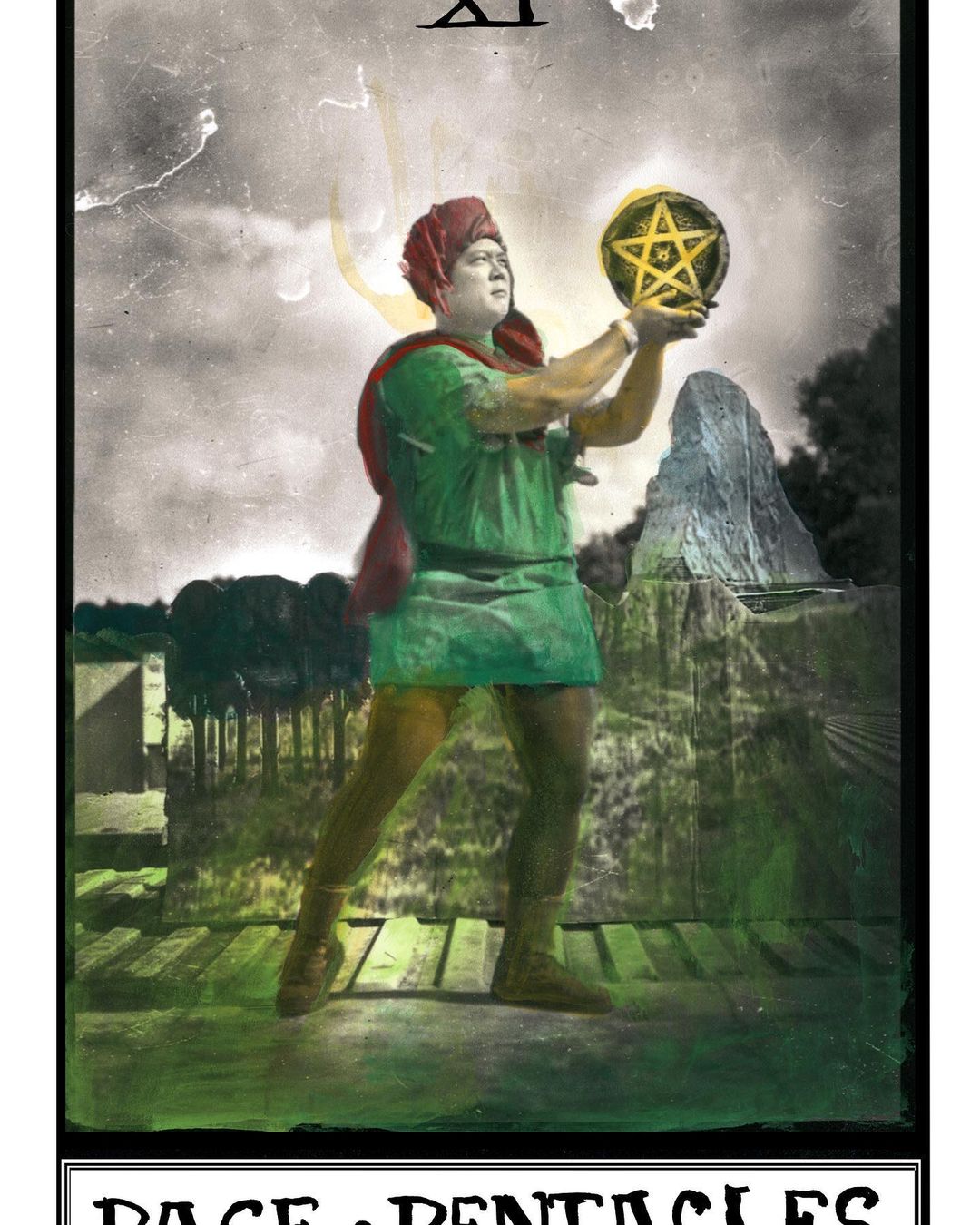 Page of pentacles. JOURNEY TO THE TOWER our new hand colored photographic tarot …