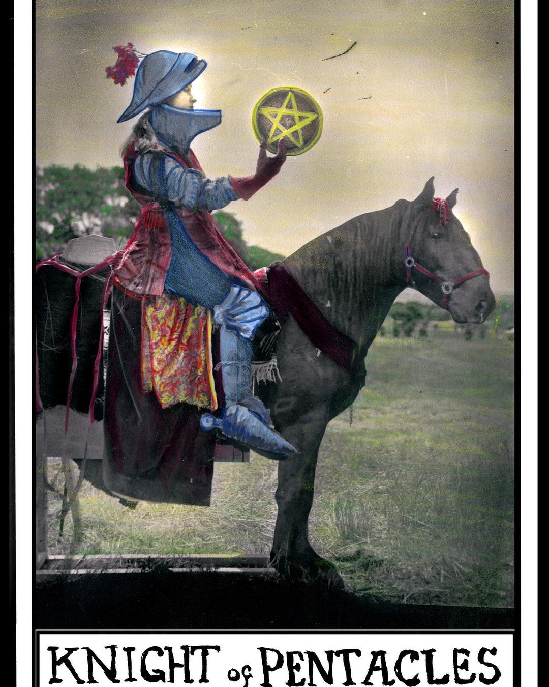 Knight of pentacles. Our new hand colored photographic tarot deck “JOURNEY TO TH…