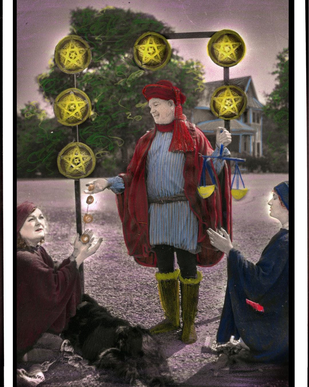 6 of pentacles. This post is in memory of Quickly,may he go where all dogs go.  …