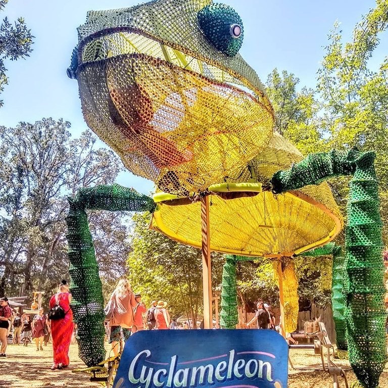 Here is a great shot of our Cyclameleon from the Oregon Country Fair.  Not sure …