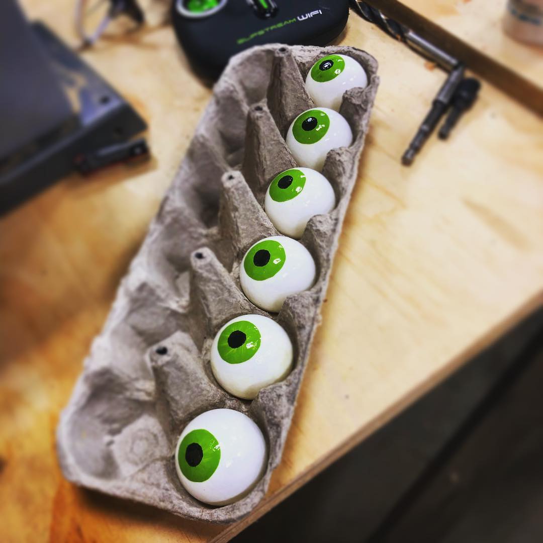 Just another day at TFC.  #eyeballs #tylerfuquacreations…