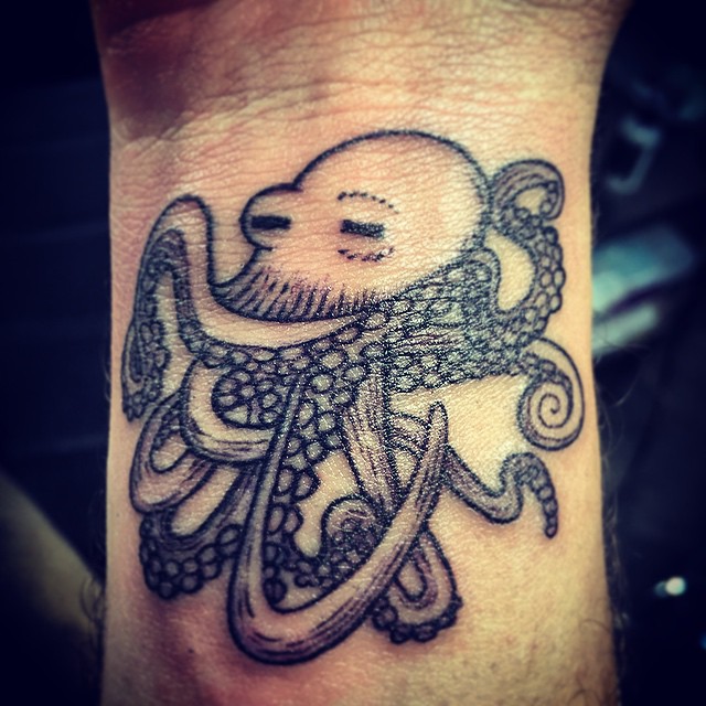 New octopus tattoo.  Two down, three to go….